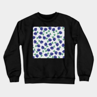 Blue Rose Watercolor Pattern Crewneck Sweatshirt